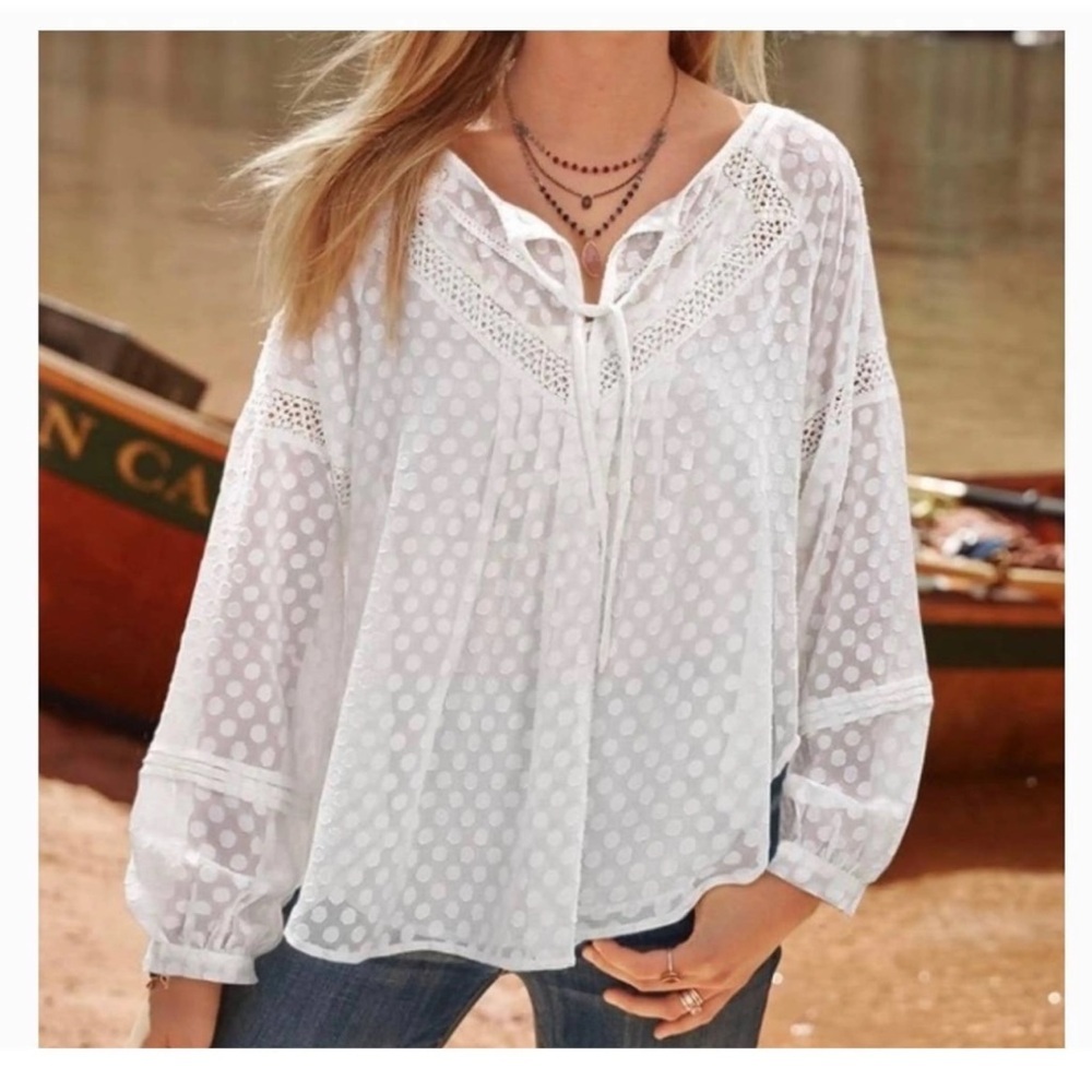 Sundance white peasant  blouse. Excellent  condition